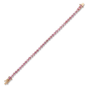 PINK SAPPHIRE BRACELETS - HEART BRACELETS (BR0001222)