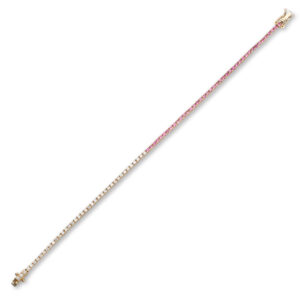 STRAIGHT LINE TENNIS BRACELETS - HALF AND HALF BRACELTS (BR3040820)