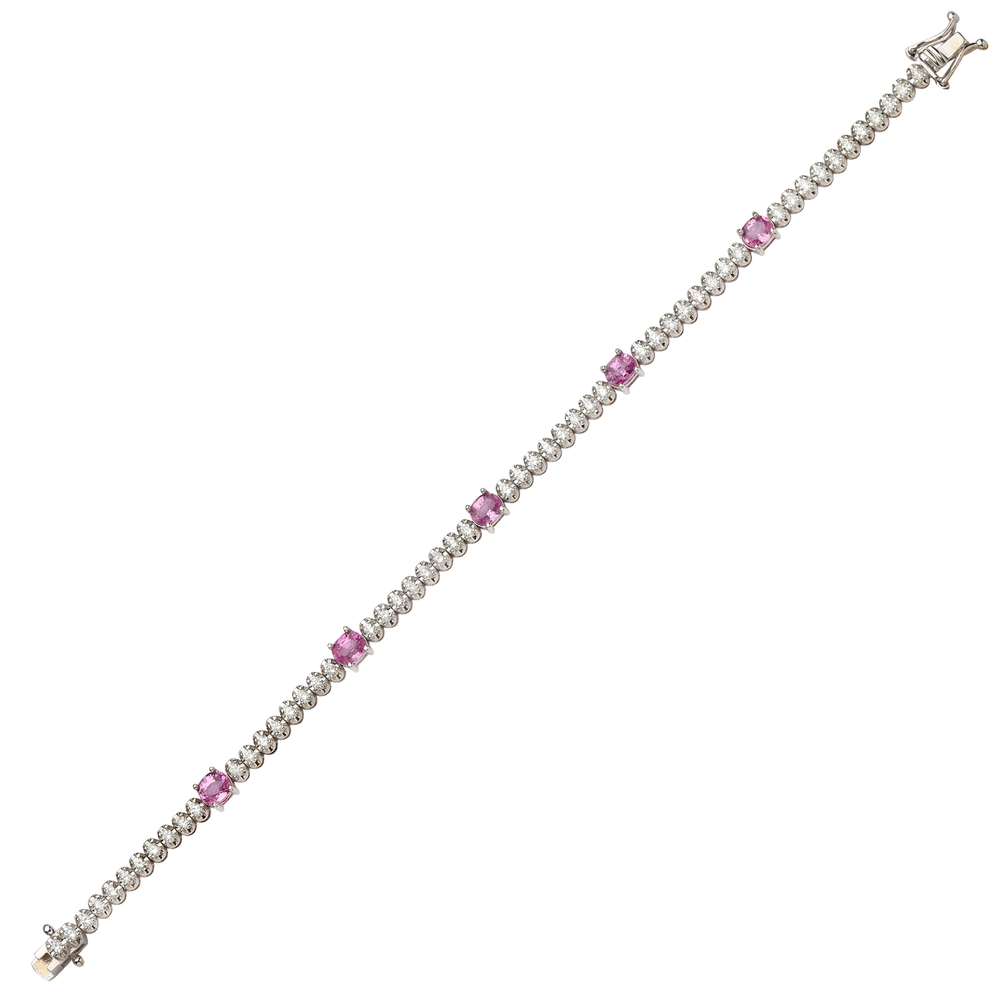 PINK SAPPHIRE BRACELETS - TENNIS BRACELETS (BR3040924)