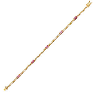 PINK SAPPHIRE BRACELETS - TENNIS BRACELETS (BR3100924)