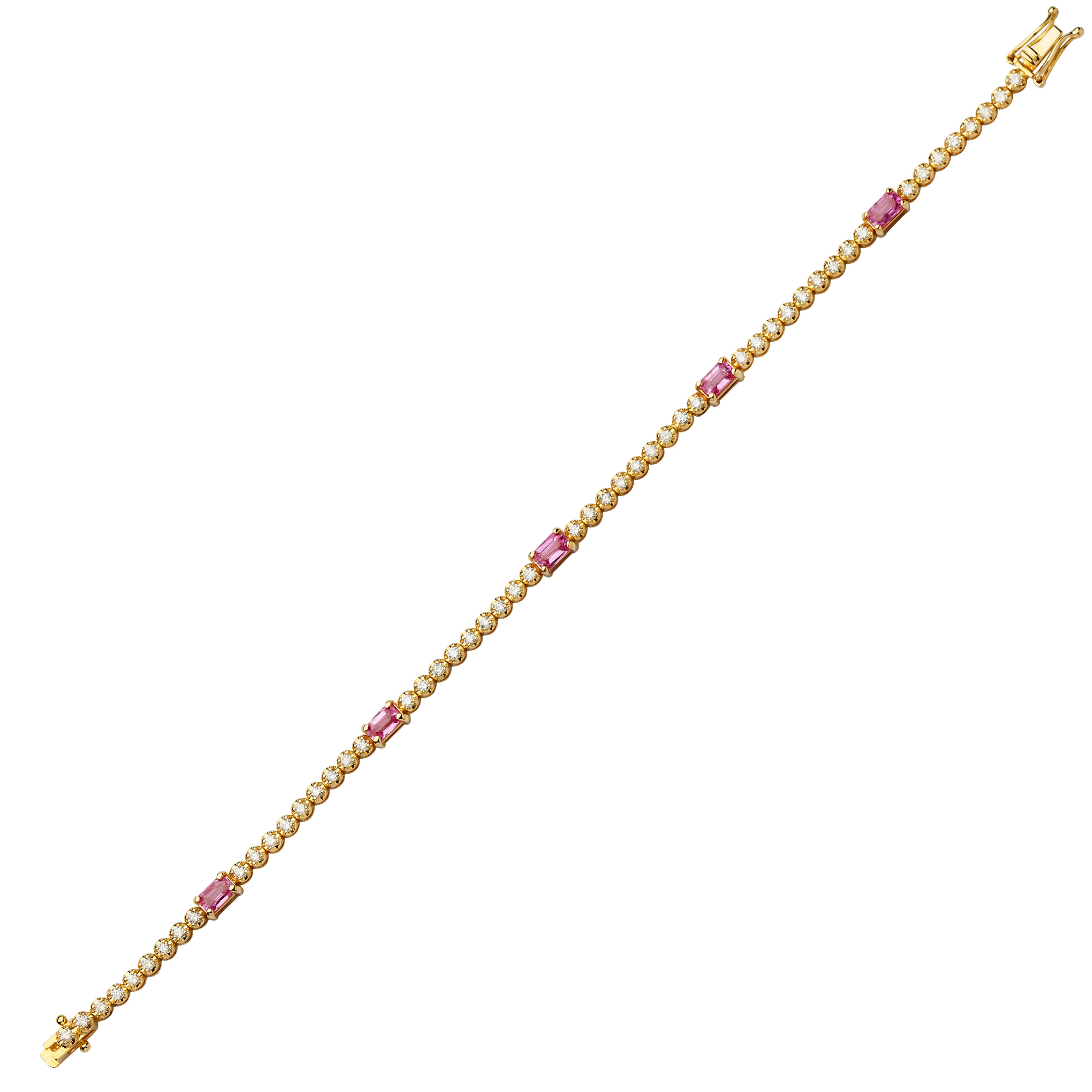 PINK SAPPHIRE BRACELETS - TENNIS BRACELETS (BR3100924)