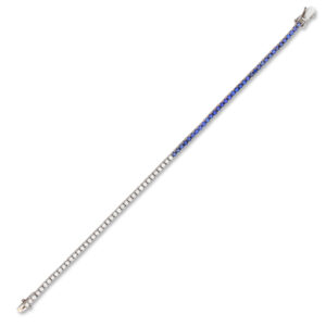 STRAIGHT LINE TENNIS BRACELETS - HALF AND HALF BRACELETS (BR9510424)