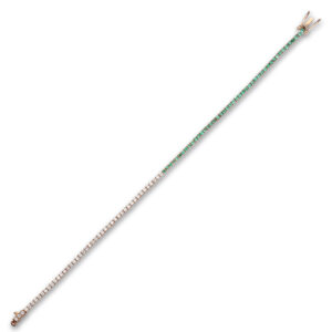 STRAIGHT LINE TENNIS BRACELETS - HALF AND HALF BRACELETS (BR9520424)