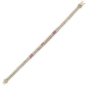 PINK SAPPHIRE BRACELETS - TENNIS BRACELETS (BR9540924)
