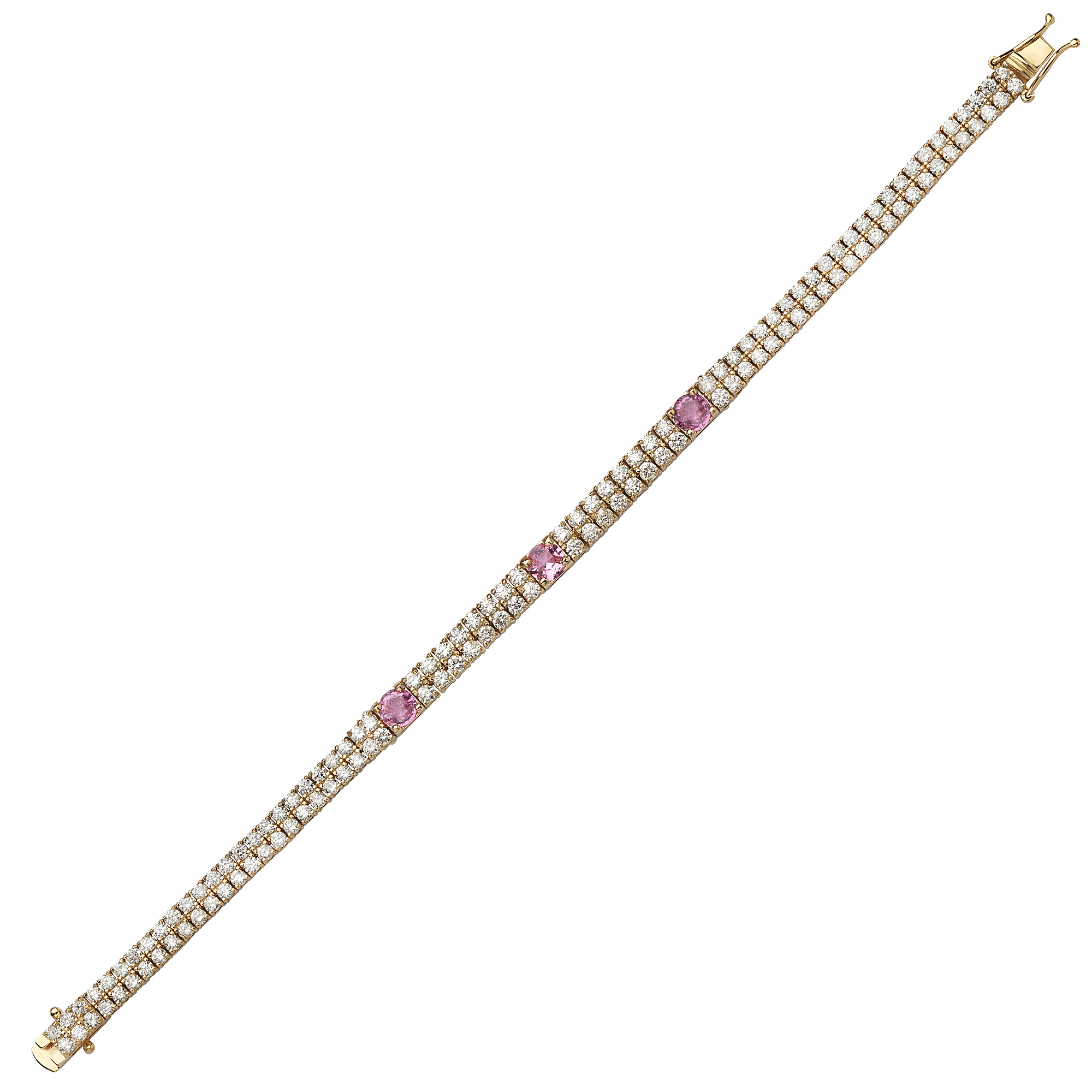 PINK SAPPHIRE BRACELETS - TENNIS BRACELETS (BR9540924)