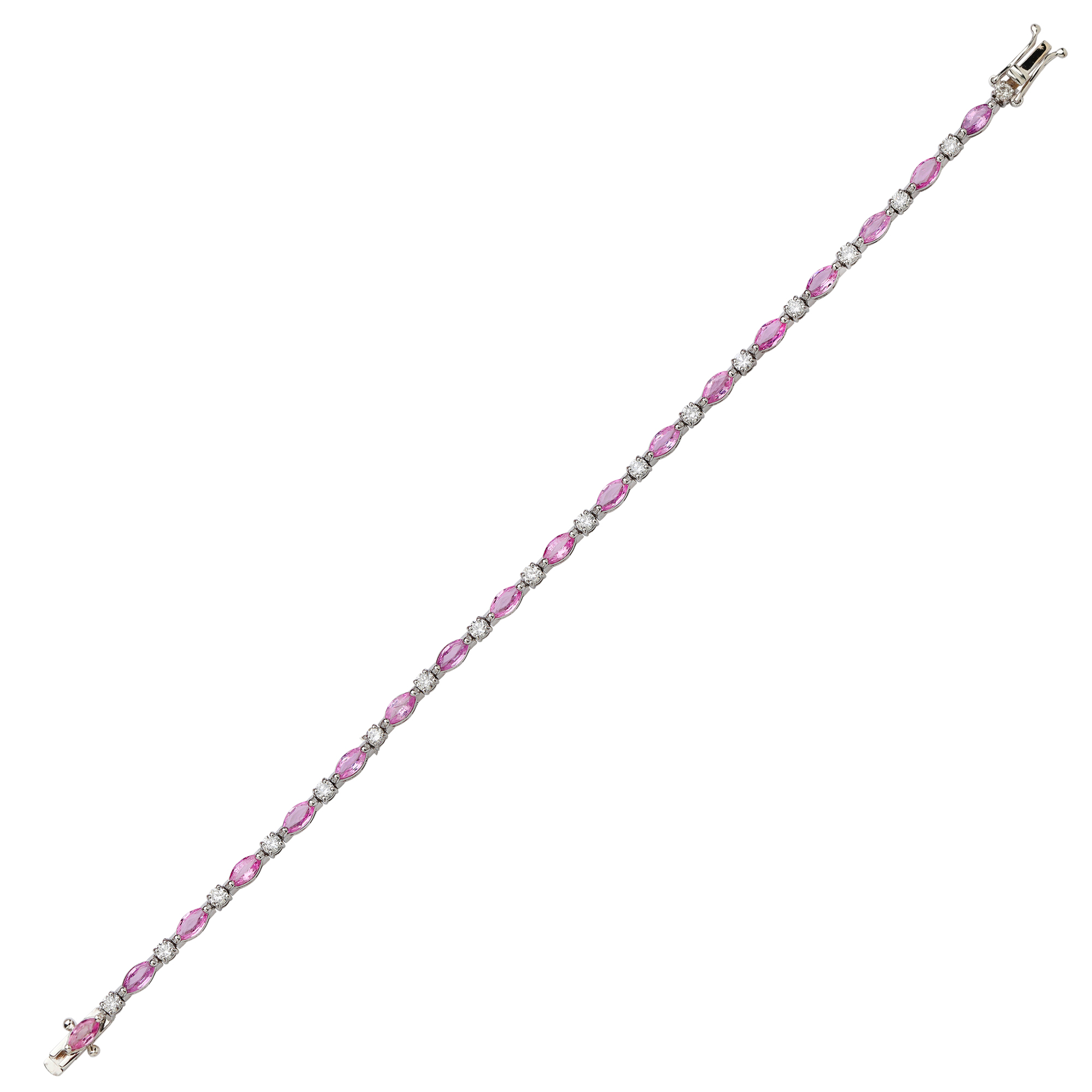 PINK SAPPHIRE BRACELETS - TENNIS BRACELETS (BR9890624)