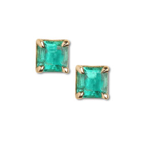 EMERALD EARRING STUDS - COLORED STONE (ER3010722)