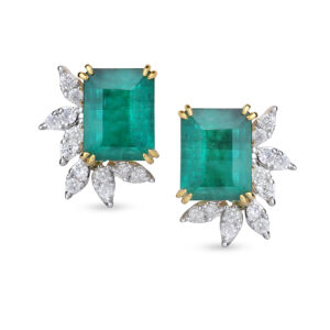 EMERALD EARRING STUDS - COLORED STONE (ER3010822)
