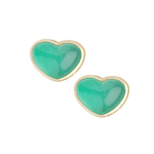 EMERALD EARRING STUDS - HEART EARRINGS (ER6030624)